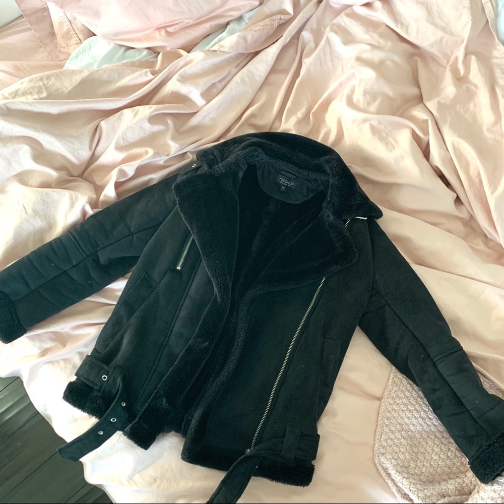 TOPSHOP shearling jacket